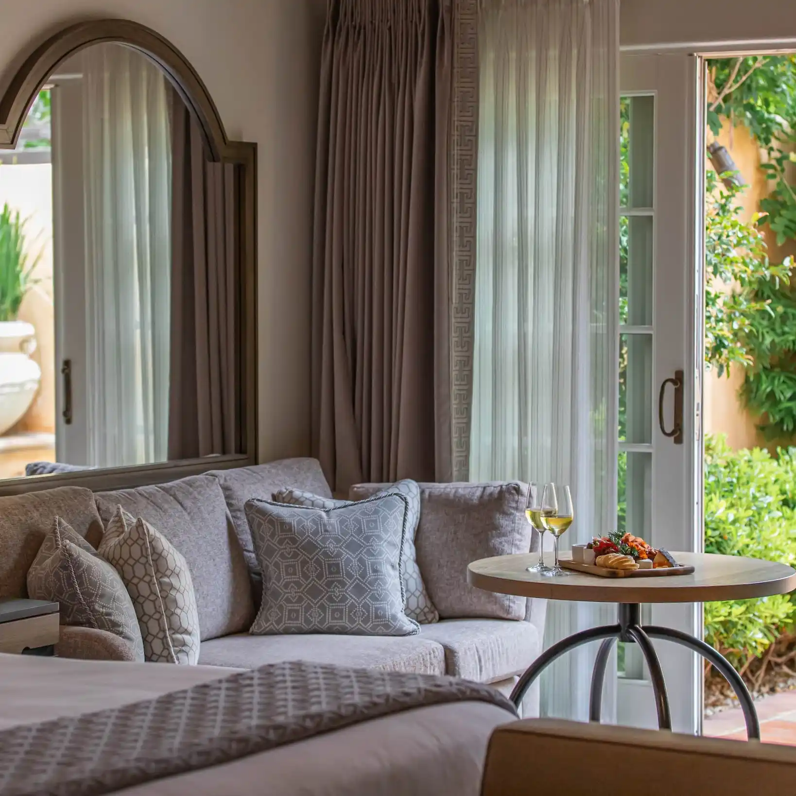 Casa Palmero guest rooms are spacious, and ideal for gathering. Photo by Taylor Mahon/Casa Palmero