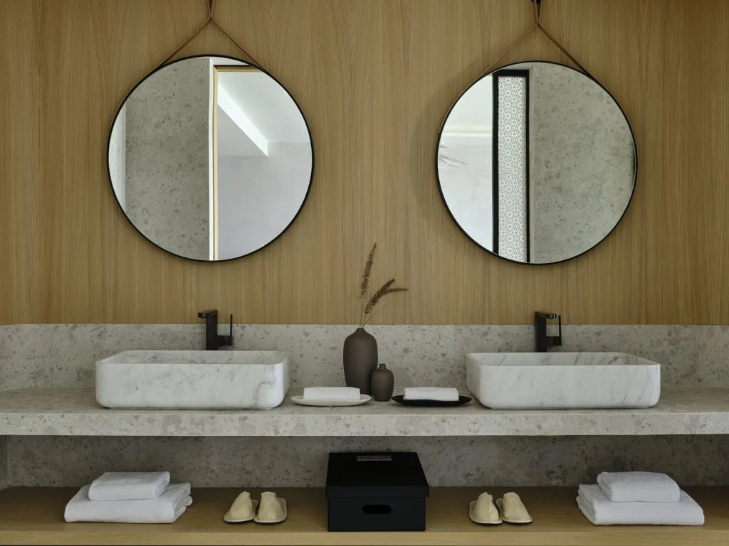 DEOS suite bathroom/Myconian Collection