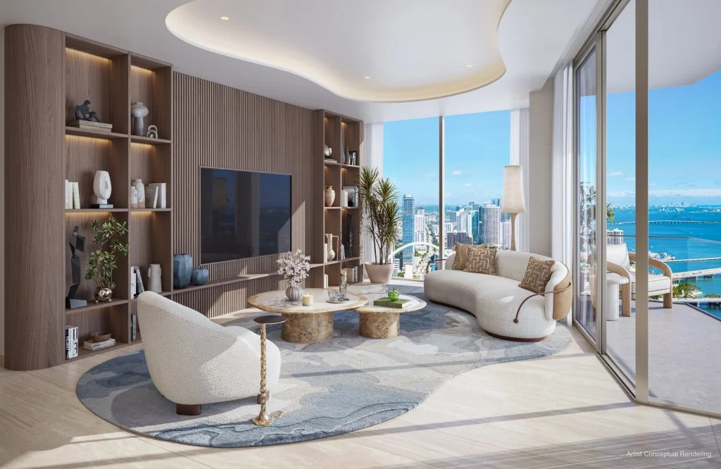 Delano Residences Miami Living Room