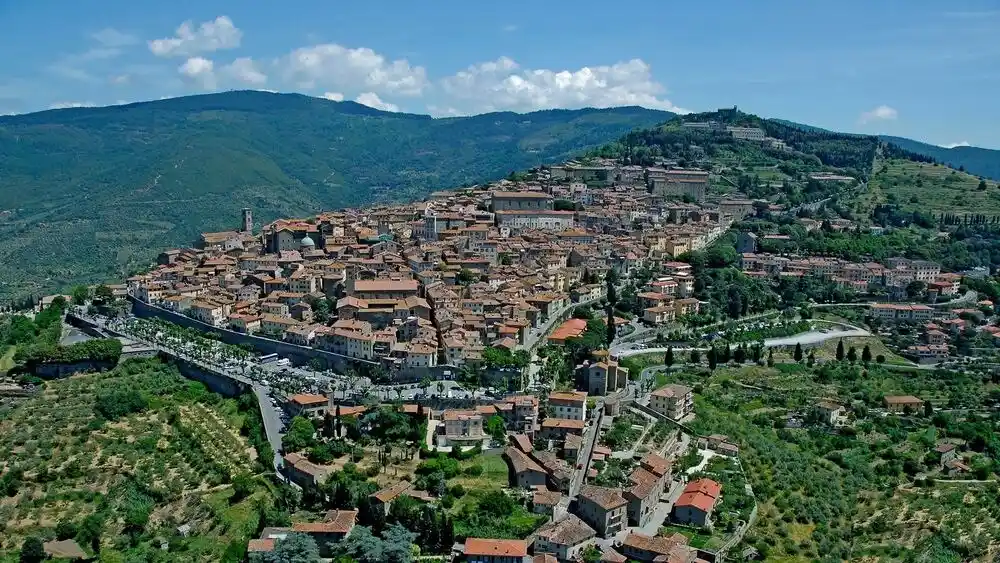 Cortona aerial view
